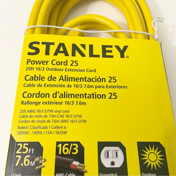 Stanley Power Cord 25 Foot Extension Cord - Picture 10 of 14